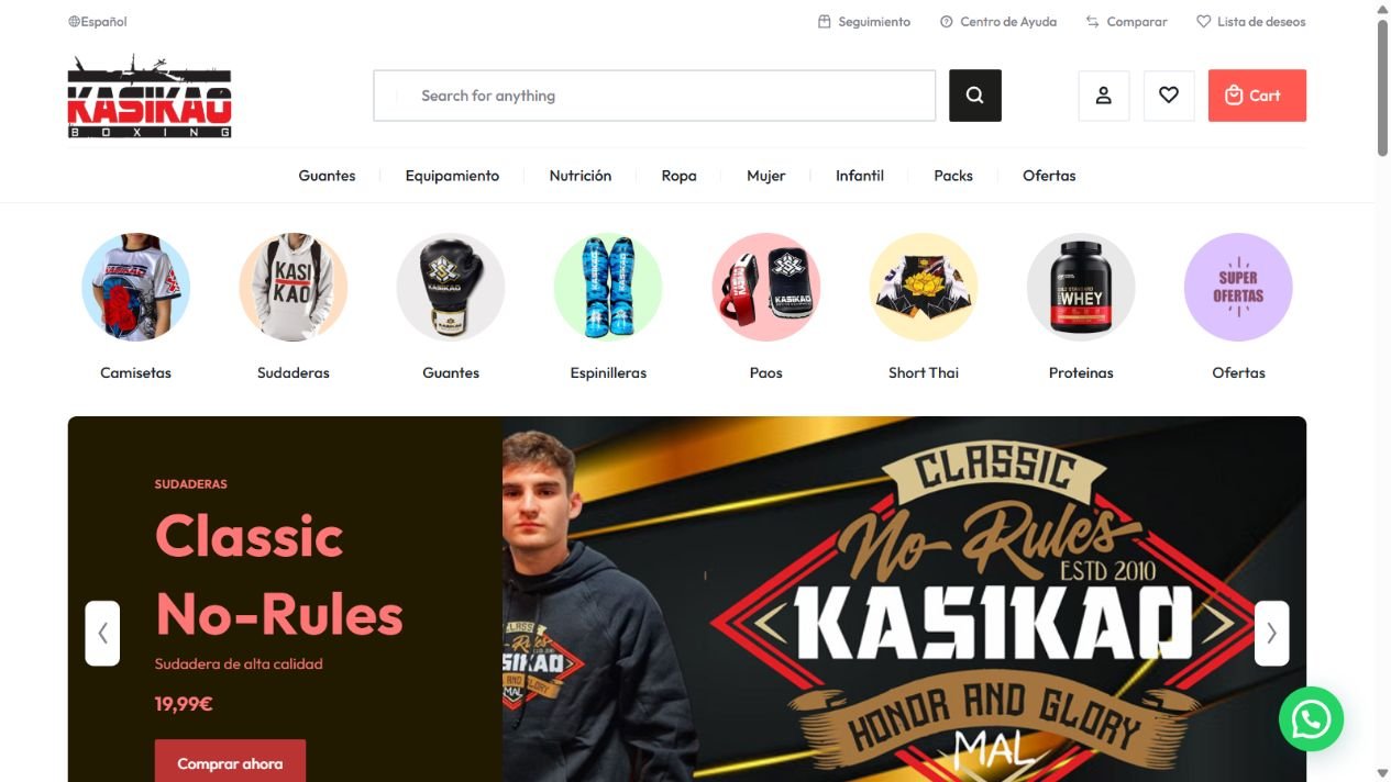 Capture de la page d’accueil de Kasikao